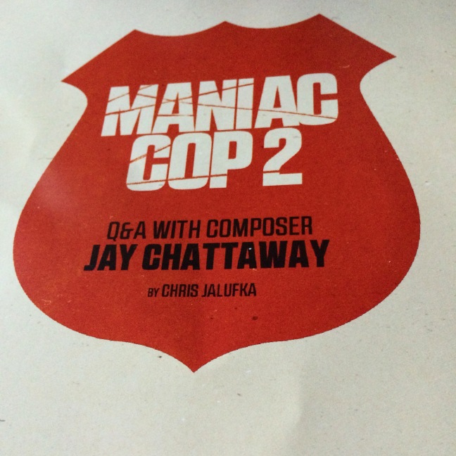 Liner notes insert of 'Maniac Cop 2' LP